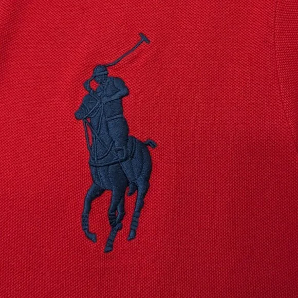 POLO RALPH LAUREN Men's Collar No 3 T-Shirts Size Large Red - Picture 4 of 10